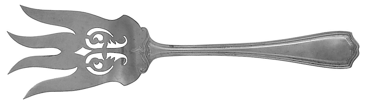 Hepplewhite-Plain (Sterling, 1907, No Monos) Small Chipped Beef Fork by Reed & Barton-1