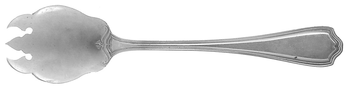 Hepplewhite-Plain (Sterling, 1907, No Monos) Small Ice Cream Fork by Reed & Barton-1