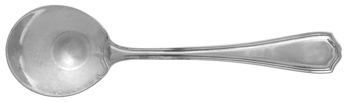 Hepplewhite-Plain (Sterling, 1907, No Monos) Large Round Bowl Soup Spoon (Bouillon) by Reed & Barton-1