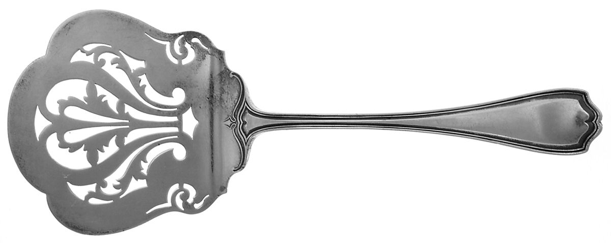 Hepplewhite-Plain (Sterling, 1907, No Monos) Solid Pierced Waffle Server by Reed & Barton-1