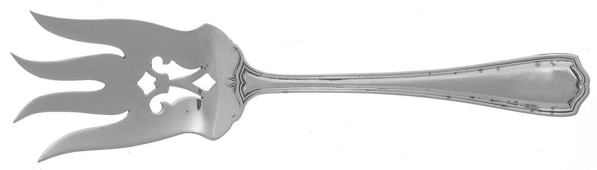 Hepplewhite-Plain (Sterling, 1907, No Monos) Small Chipped Beef Fork by Reed & Barton-1