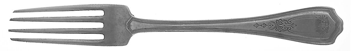 Hepplewhite-Chased (Sterling, 1907) Fork by Reed & Barton-1