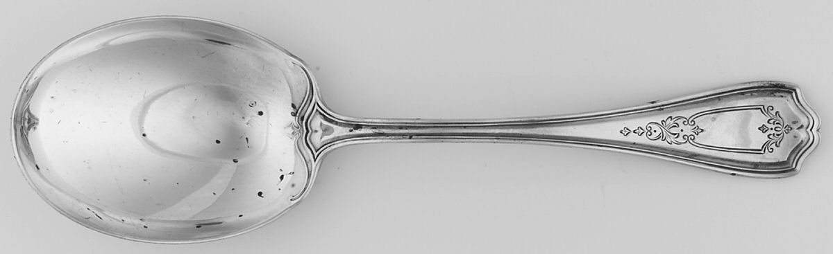 Hepplewhite-Chased (Sterling, 1907) Solid Serving Spoon by Reed & Barton-1