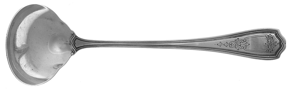 Hepplewhite-Chased (Sterling, 1907) Solid Piece Cream Ladle by Reed & Barton-1