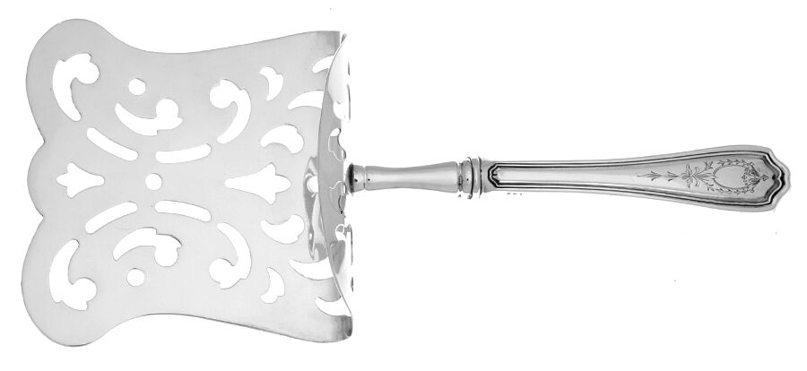 Hepplewhite-Engrv (Sterling, 1907, No Monos) Asparagus Server with Sterling Hood HC by Reed & Barton-1