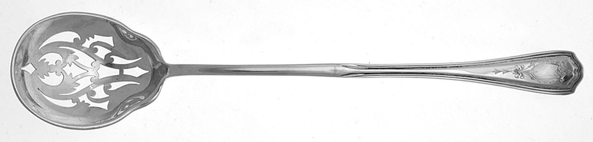 Hepplewhite-Engrv (Sterling, 1907, No Monos) Large Lettuce Serving Spoon by Reed & Barton-1