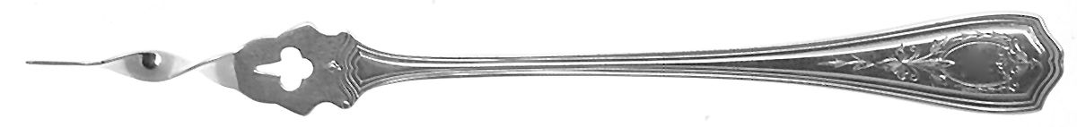 Hepplewhite-Engrv (Sterling, 1907, No Monos) One Tine Butter Pick by Reed & Barton-1