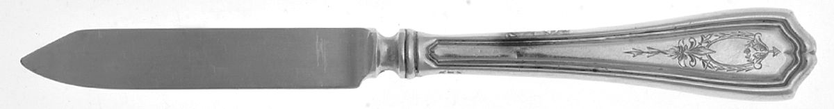 Hepplewhite-Engrv (Sterling, 1907, No Monos) Individual Fruit Knife with Silverplate Blade by Reed & Barton-1