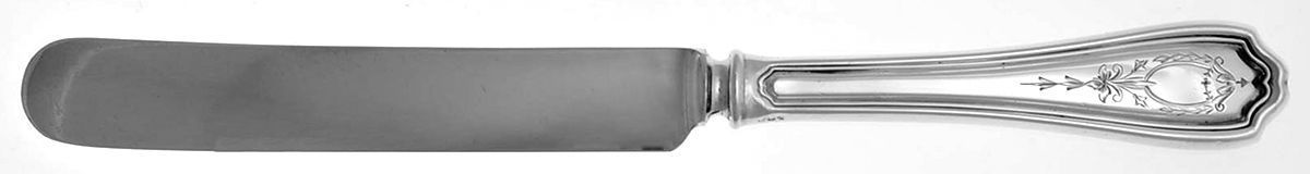 Hepplewhite-Engrv (Sterling, 1907, No Monos) Old French Hollow Knife with Bolster by Reed & Barton-1