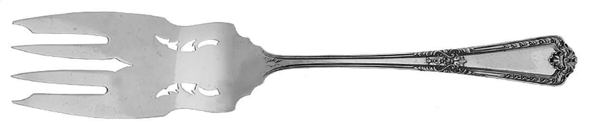 Heritage (Sterling, 1924) Large Solid Cold Meat Serving Fork by Reed & Barton-1