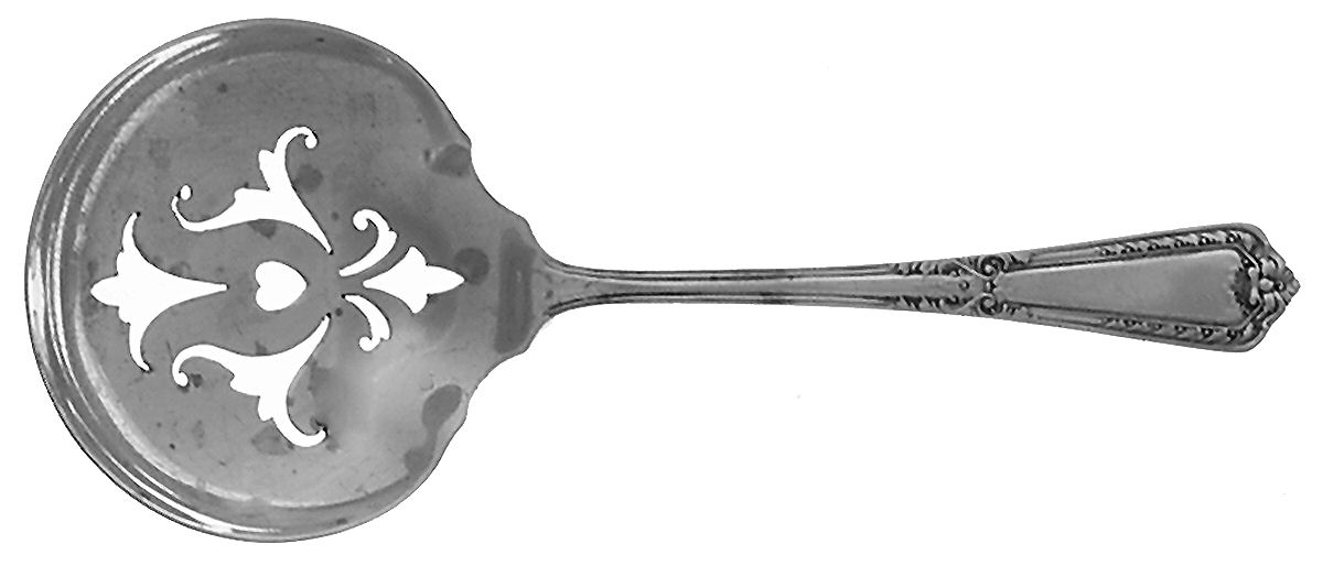 Heritage (Sterling, 1924) Solid Bon Bon Spoon with Pierced Bowl by Reed & Barton-1