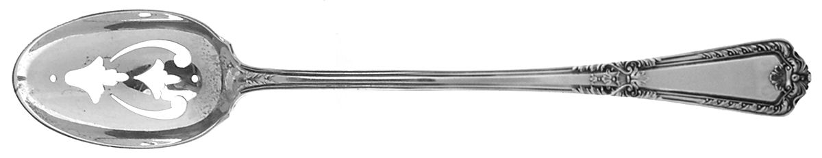 Heritage (Sterling, 1924) Pierced Bowl Short Handle Olive Spoon by Reed & Barton-1