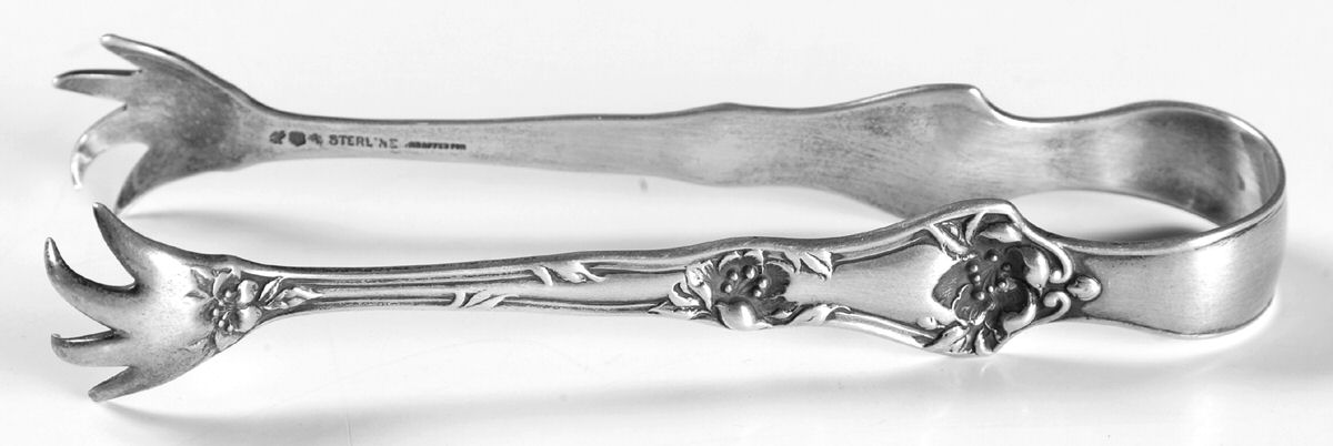Intaglio (Sterling, 1905, Eagle-R-Lion) Small Sugar Tongs by Reed & Barton-1