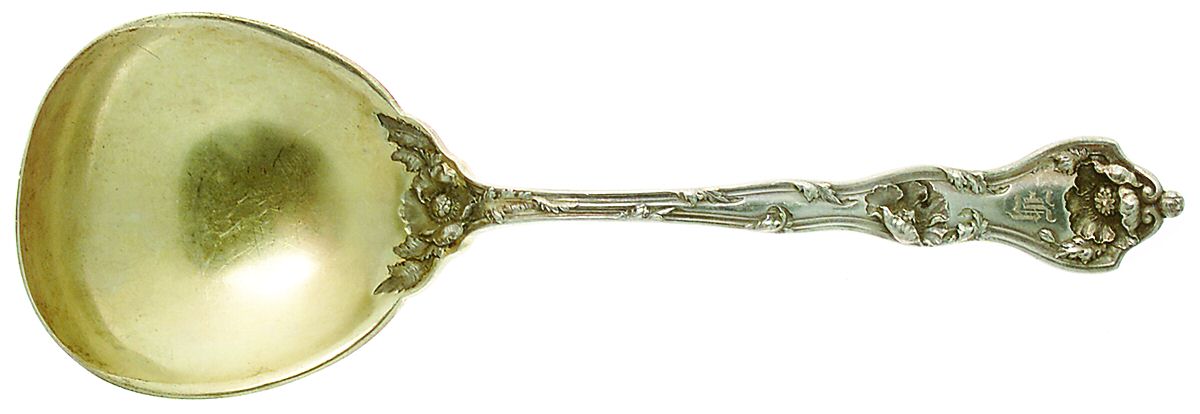 Intaglio (Sterling, 1905, Eagle-R-Lion) Large Solid Berry/Casserole Spoon by Reed & Barton-1