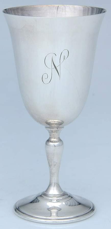 Jamestown (Silverplate, Hollowware) Water Goblet by Reed & Barton-1