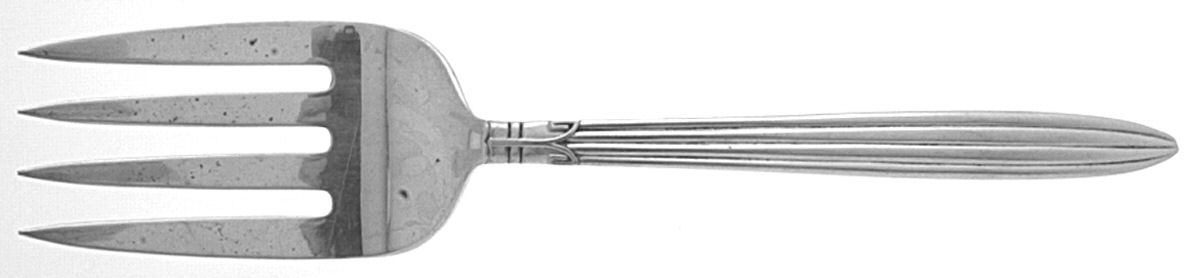 Jubilee (Sterling, 1936) Large Solid Cold Meat Serving Fork by Reed & Barton-1