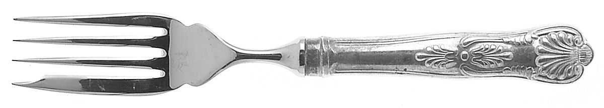 Kings (Silverplate, 1985) Individual Hollow Fish Fork, Stainless Tines by Reed & Barton-1