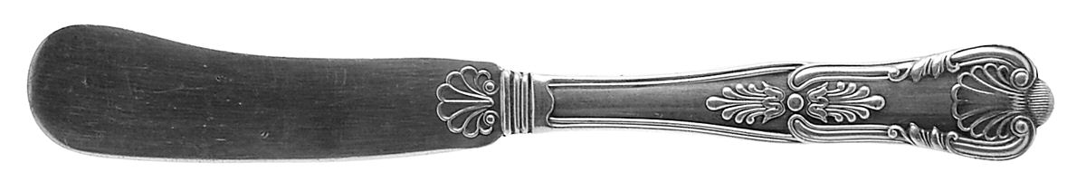 Kings (Silverplate, 1985) Flat Handle Butter Spreader by Reed & Barton-1