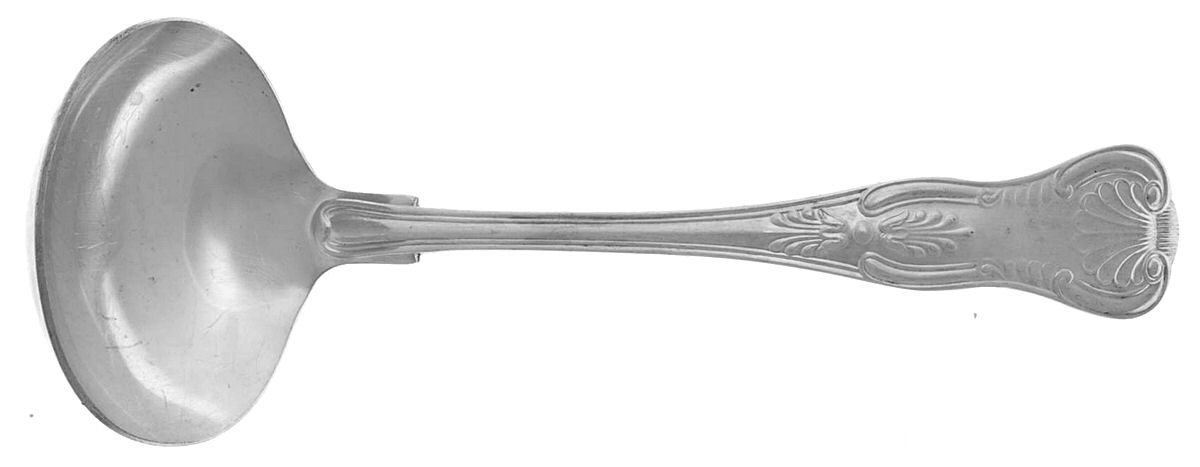 Kings (Silverplate, 1985) Solid Gravy Ladle by Reed & Barton-1