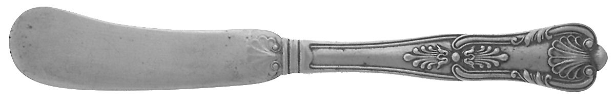 Kings (Sterling, 1890) Large Flat Handle Butter Spreader by Reed & Barton-1