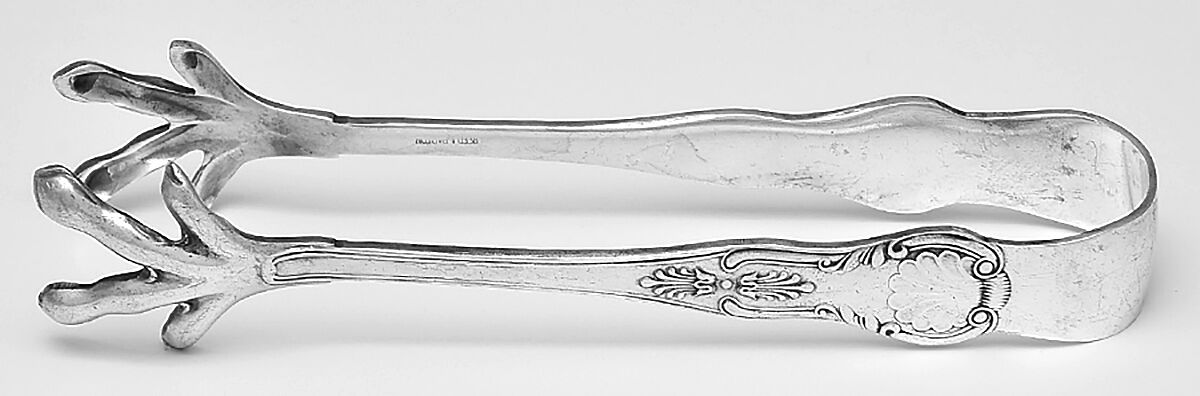Kings (Silverplate, 1900) Large Ice Serving Tongs with Claw Tips by Reed & Barton-1