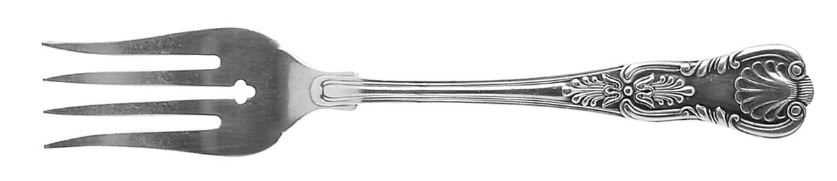 Kings (Silverplate, 1900) Monogram Individual Salad Fork by Reed & Barton-1