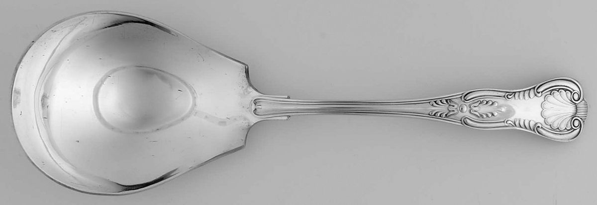 Kings (Silverplate, 1900) Large Solid Berry/Casserole Spoon by Reed & Barton-1