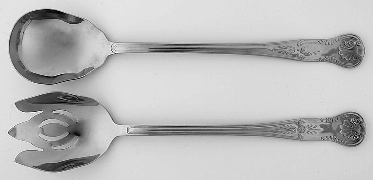Kings (Stainless, Select, Korea) Solid Oversized Serving Salad Set by Reed & Barton-1