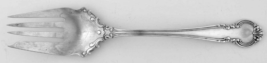La Comtesse (Sterling, 1897) Medium Solid Cold Meat Serving Fork by Reed & Barton-1