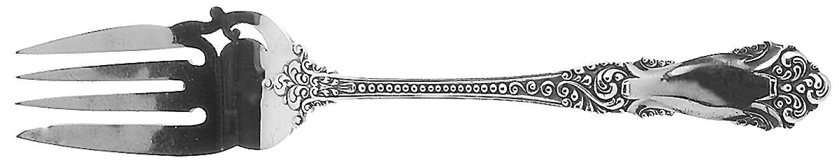 La Marquise (Sterling, 1895) Medium Solid Cold Meat Serving Fork by Reed & Barton-1