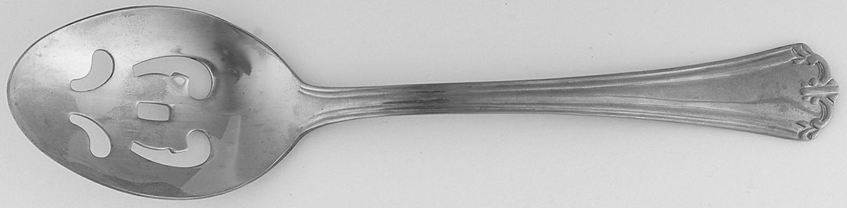 L'Amour (Stainless) Pierced Tablespoon (Serving Spoon) by Reed & Barton-1