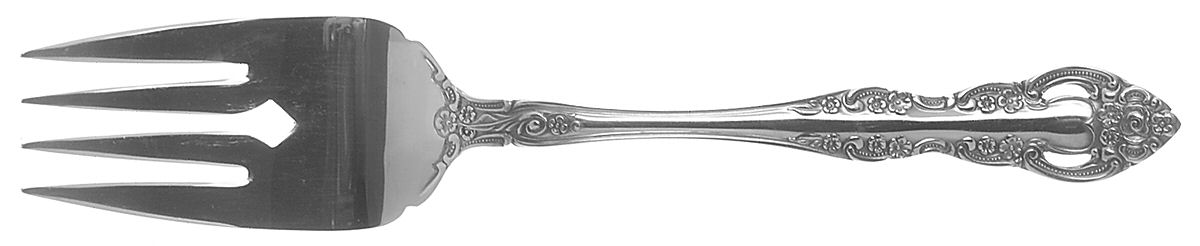 L'Amour (Stainless) Large Solid Cold Meat Serving Fork by Reed & Barton-1