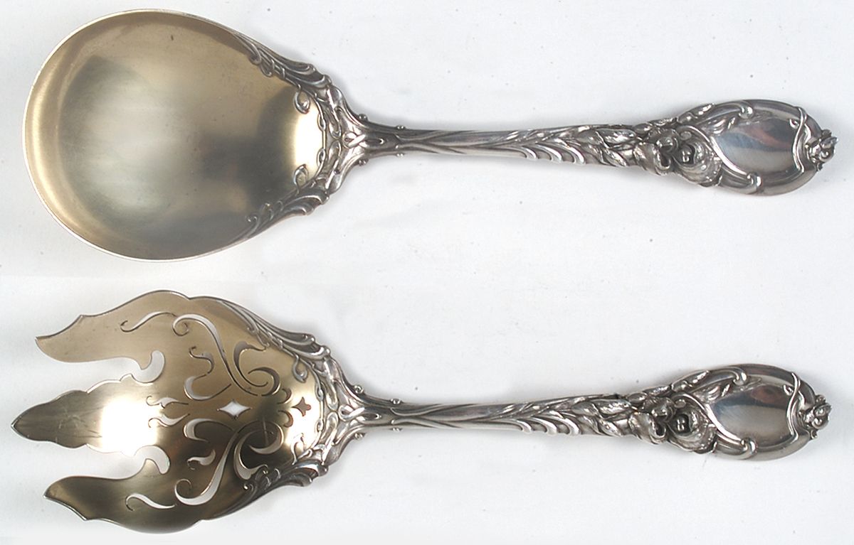 La Parisienne (Sterling, 1902) Solid Oversized Serving Salad Set by Reed & Barton-1