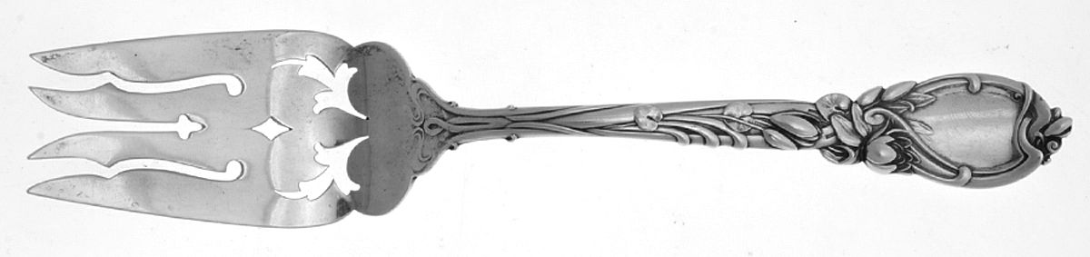 La Parisienne (Sterling, 1902) Medium Solid Cold Meat Serving Fork by Reed & Barton-1