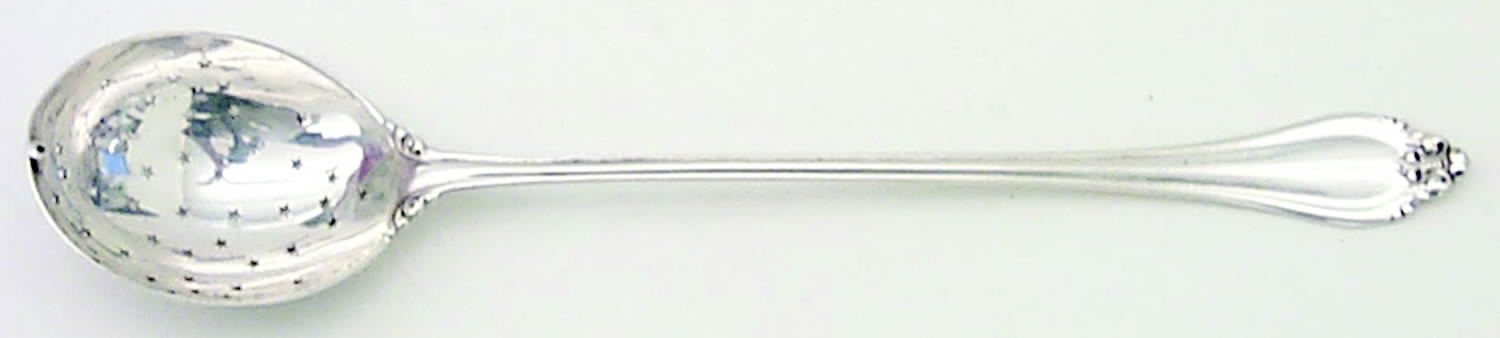 La Perle (Sterling, 1902) Pierced Bowl Short Handle Olive Spoon by Reed & Barton-1