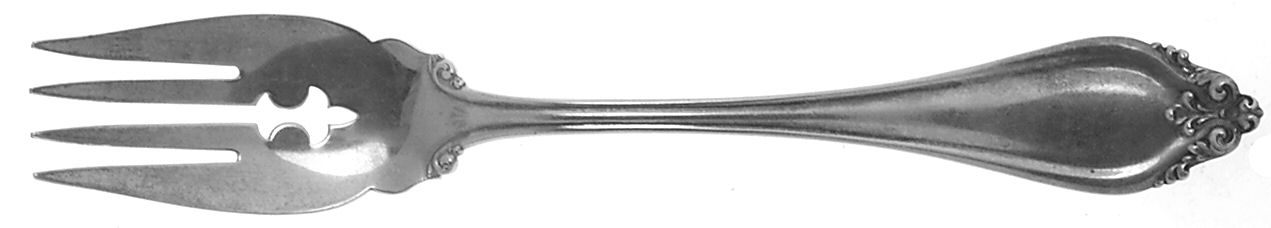 La Perle (Sterling, 1902) Large Individual Solid Fish/Salad Fork by Reed & Barton-1
