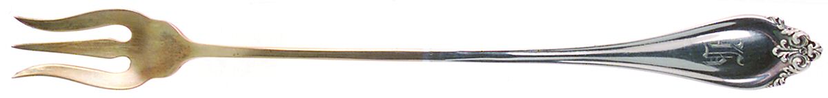 La Perle (Sterling, 1902) Long Handle Olive Fork by Reed & Barton-1