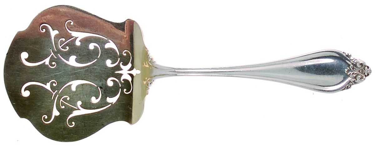 La Perle (Sterling, 1902) Solid Pierced Waffle Server by Reed & Barton-1
