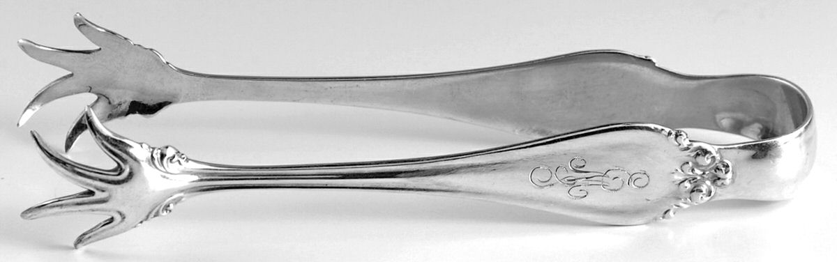 La Perle (Sterling, 1902) Large Sugar Tongs by Reed & Barton-1