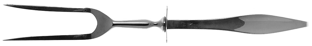 Lark (Sterling, 1960) Large Stainless-Prong Roast Carving Fork by Reed & Barton-1