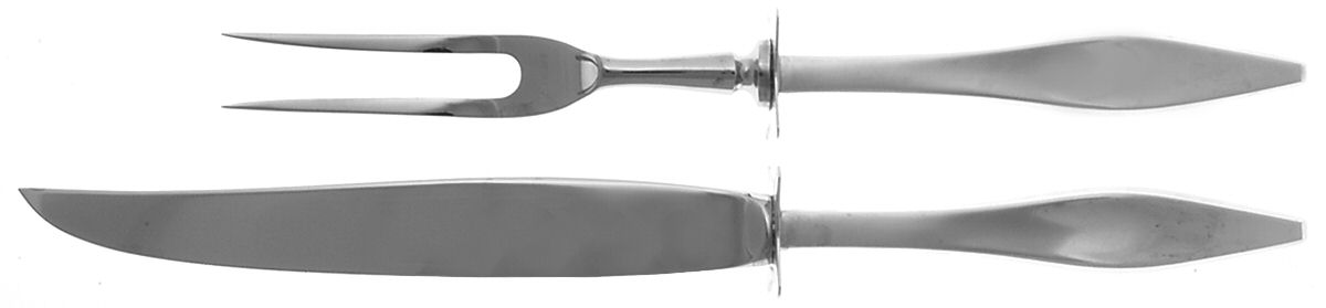 Lark (Sterling, 1960) Small Steak 2-Piece Carving Set w/Stainless Blade by Reed & Barton-1