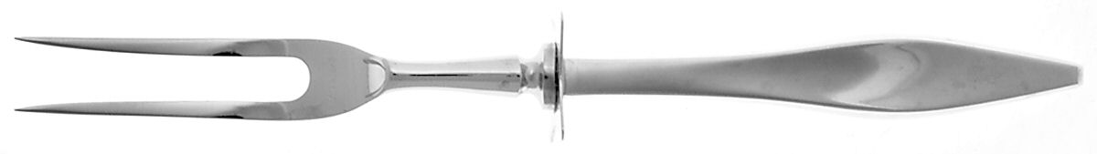 Lark (Sterling, 1960) Small Steak Carving Fork with Stainless Prongs by Reed & Barton-1
