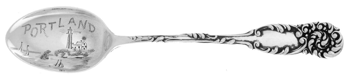 La Reine (Sterling, 1893) Souvenir Spoon (Demitasse) by Reed & Barton-1