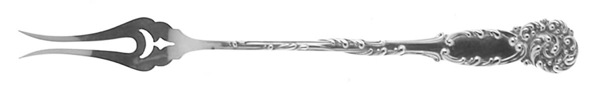 La Reine (Sterling, 1893) Two-Tine Butter Pick by Reed & Barton-1