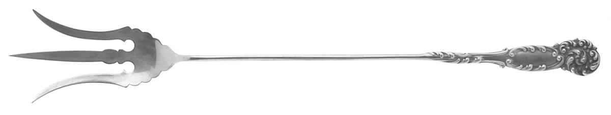 La Reine (Sterling, 1893) Large Lettuce Serving Fork by Reed & Barton-1