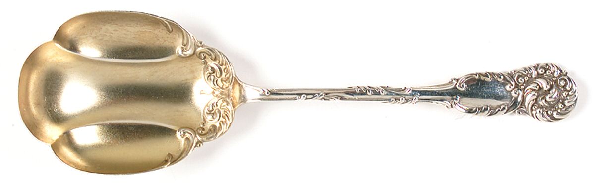 La Reine (Sterling, 1893) Small Solid Berry/Casserole Spoon by Reed & Barton-1