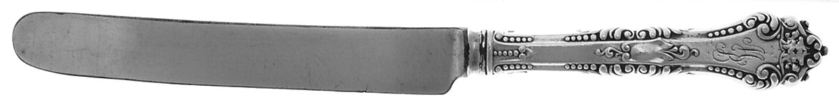 La Touraine (Sterling, 1895) Monogramed Old French Hollow Knife with Bolster by Reed & Barton-1