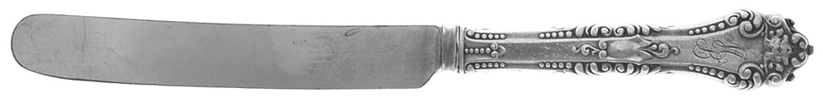 La Touraine (Sterling, 1895) Knife-Old French/Hollow-Bolster-Monogram by Reed & Barton-1