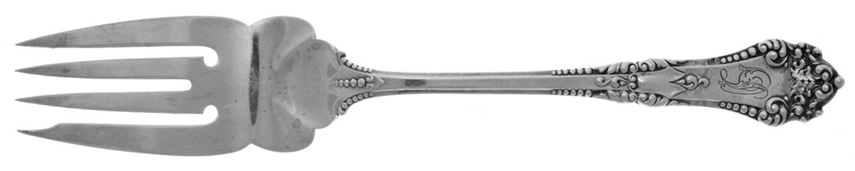 La Touraine (Sterling, 1895) Medium Solid Cold Meat Serving Fork by Reed & Barton-1