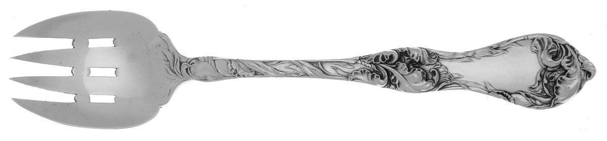 Les Cinq Fleurs (Sterling, 1900, No Monos) Large Individual Terrapin Fork by Reed & Barton-1